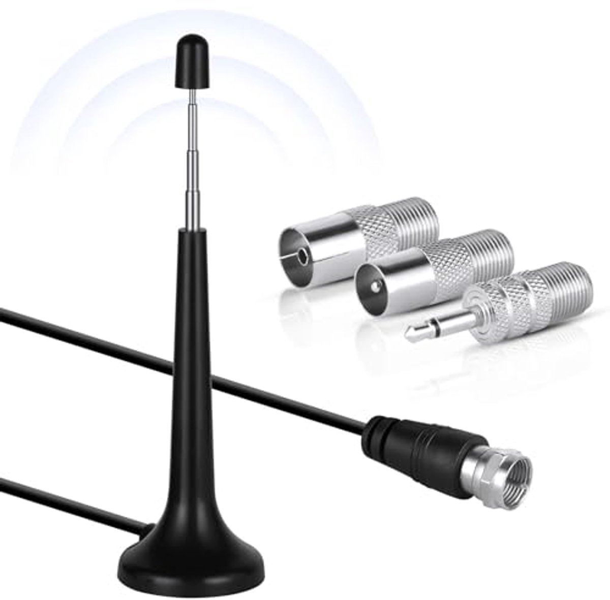 DAB Radio Antenne voor Hifi-systeeme - Digitale Telescopische Antenne met Magnetische Voet - 3M Snoerlengte