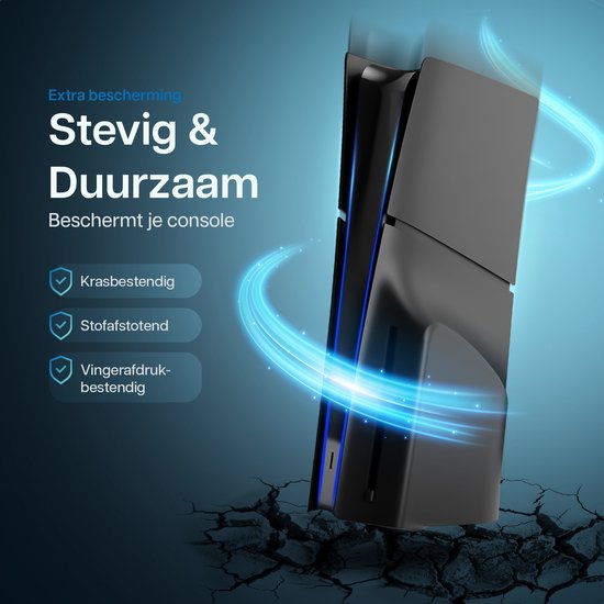 Playstation 5 Slim Faceplates Disc Edition (niet geschikt voor standaard PS5 & PS5 Pro) - Inclusief Mid Skin - Accessoires - Faceplate - Cover - Plate - Skin - Zwart