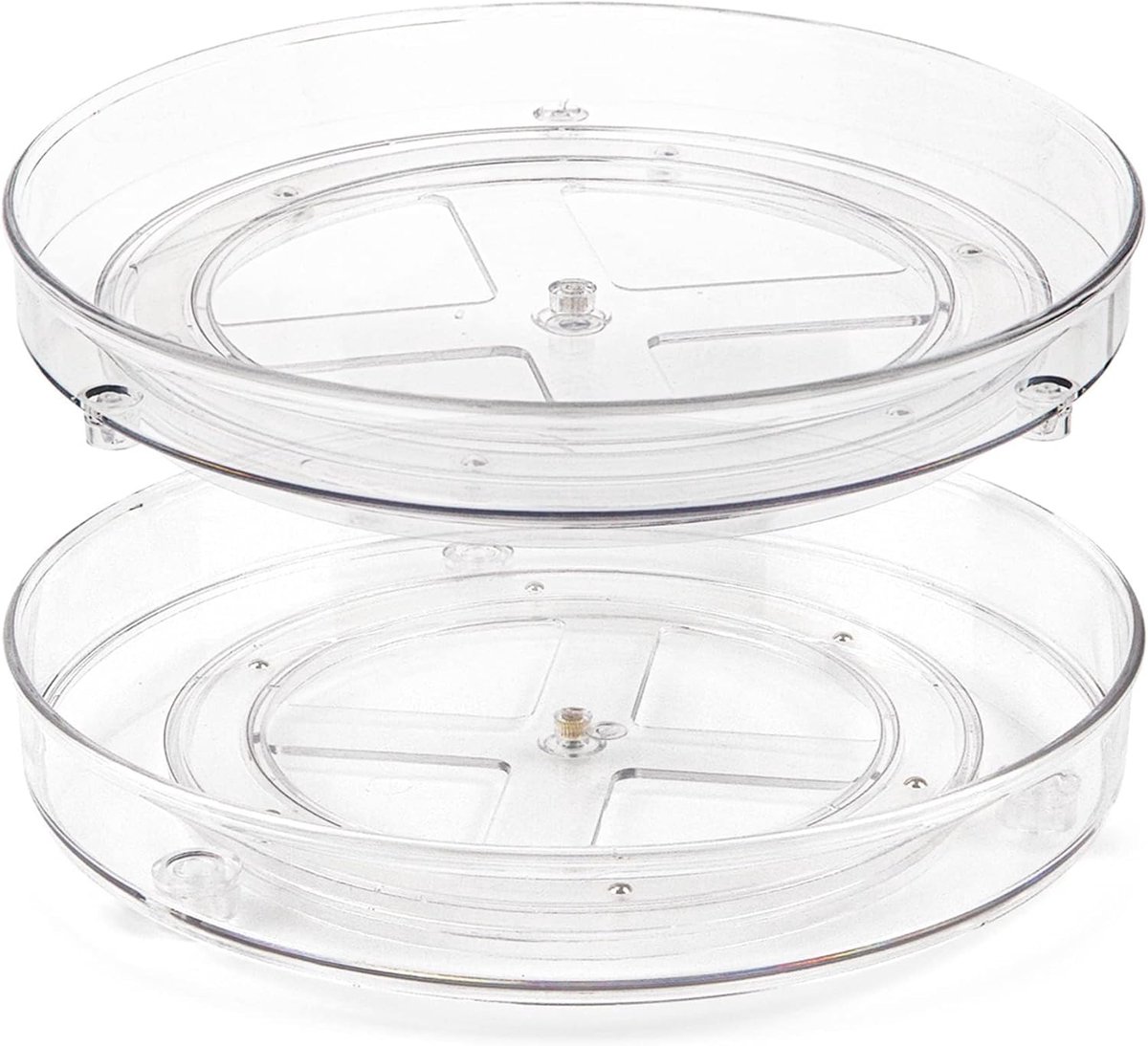 Famanu - 2 Stks Lazy Susan Draaitafel 360 ° Draaibare Kast Organisatoren voor Kast Koelkast Draaitafel Organisatoren Draaitafel Draaitafel Organisatoren Draaitafel Draaitafel Draaibare Kruidenrekken voor