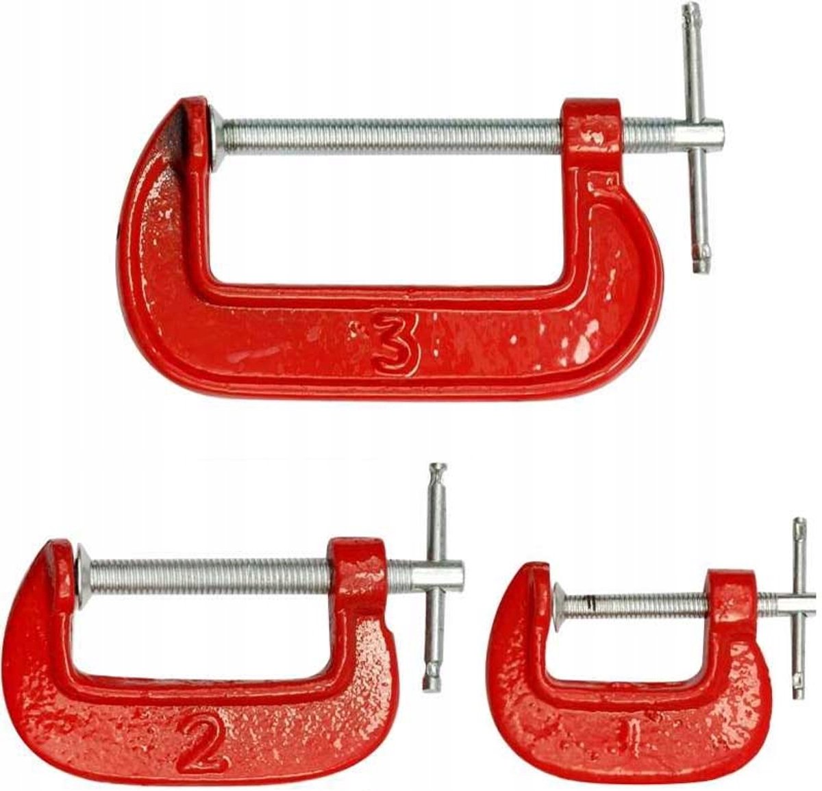 Set van 3 Kleine Modelbouw Klemmen - 25mm, 50mm, 75mm