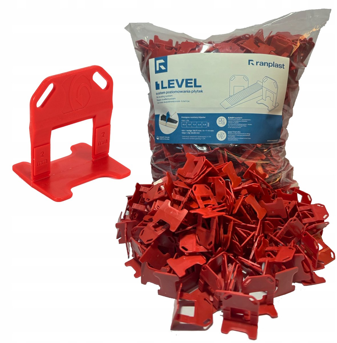 Ranplast Tegelnivelleringsclips 100 stuks 2mm voeg