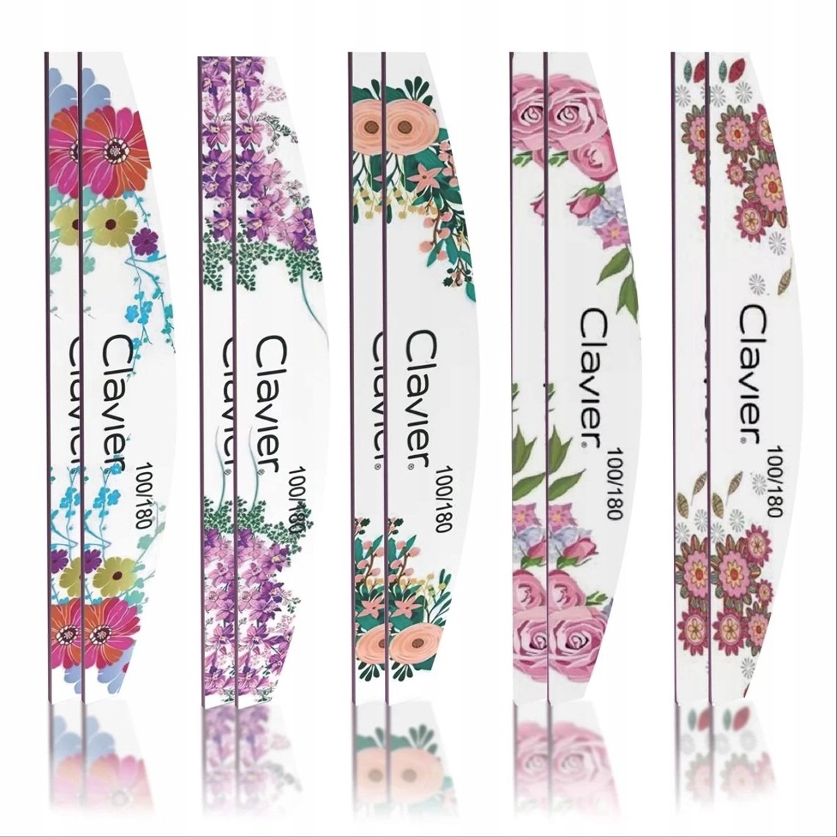 Clavier Nagelvijlen Laars 100/180 Bloemen 10-delige set