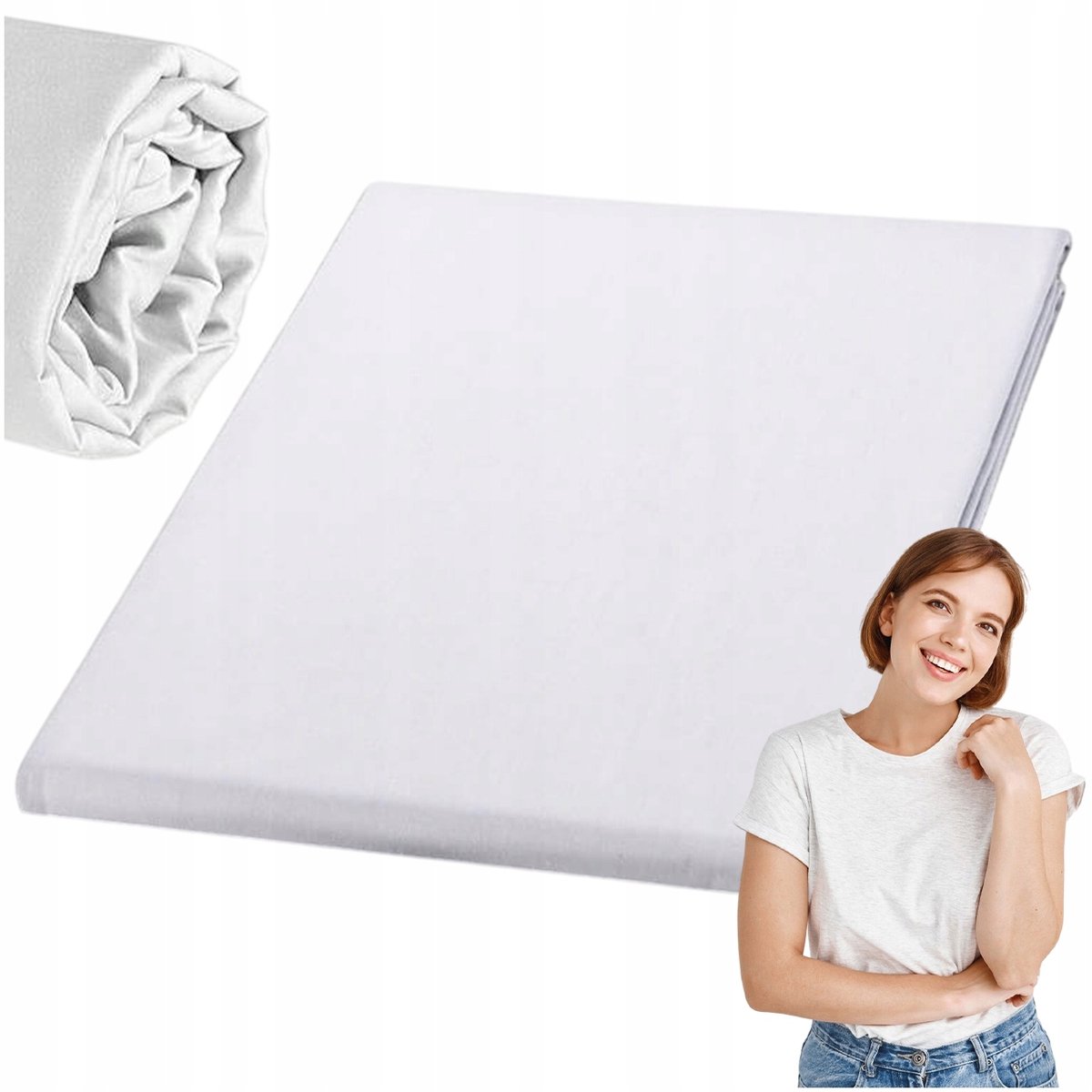 Noris Wit Katoenen Hoeslaken 160x200 cm - Hotelkwaliteit