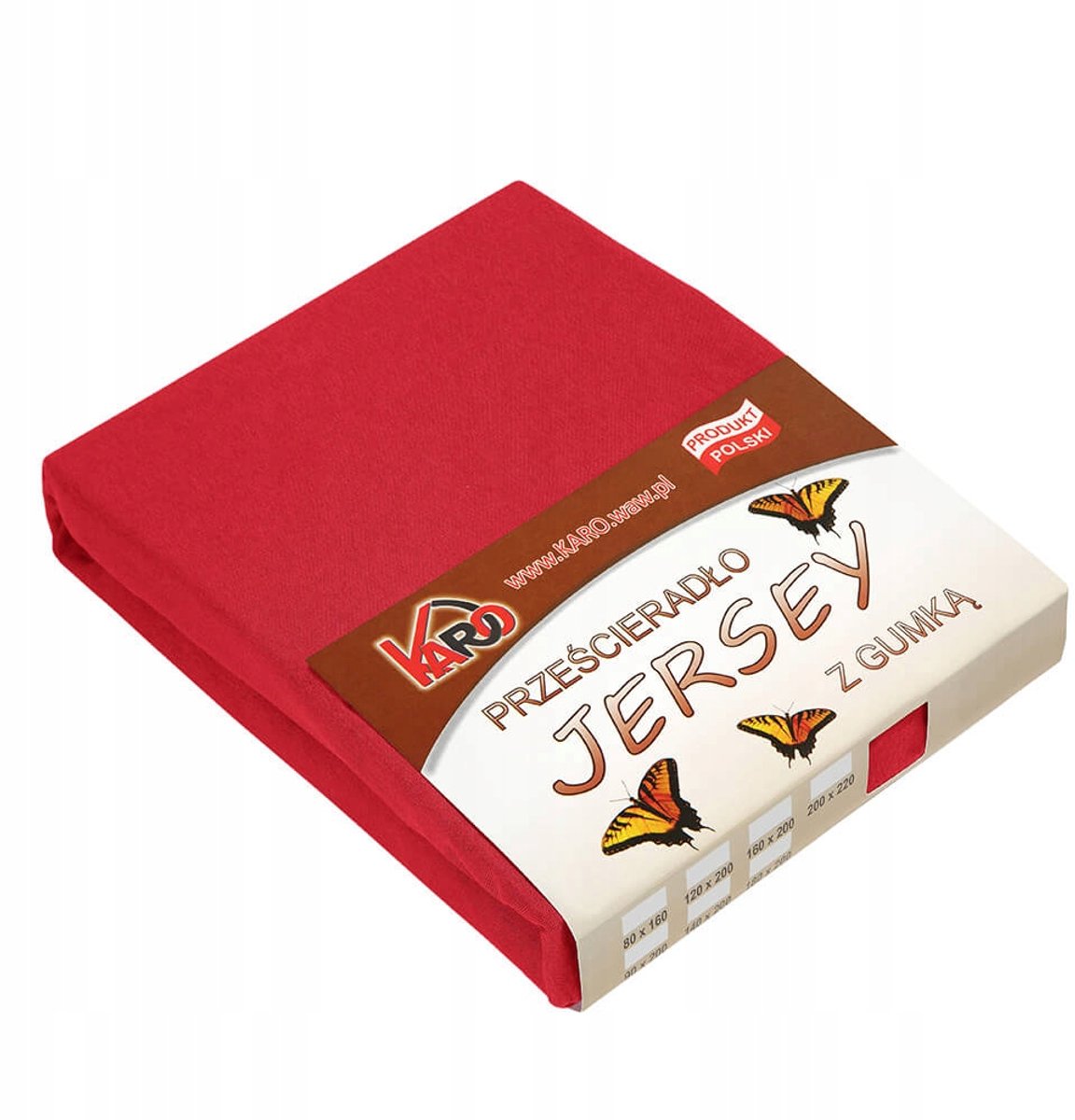 Jersey Hoeslaken met Elastiek 160x200 cm Rood