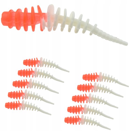 10x TANTA Zachte Rubberen Vis Lokaas 5cm 0.8g Baars Forel Snoekbaars — afbeelding 2