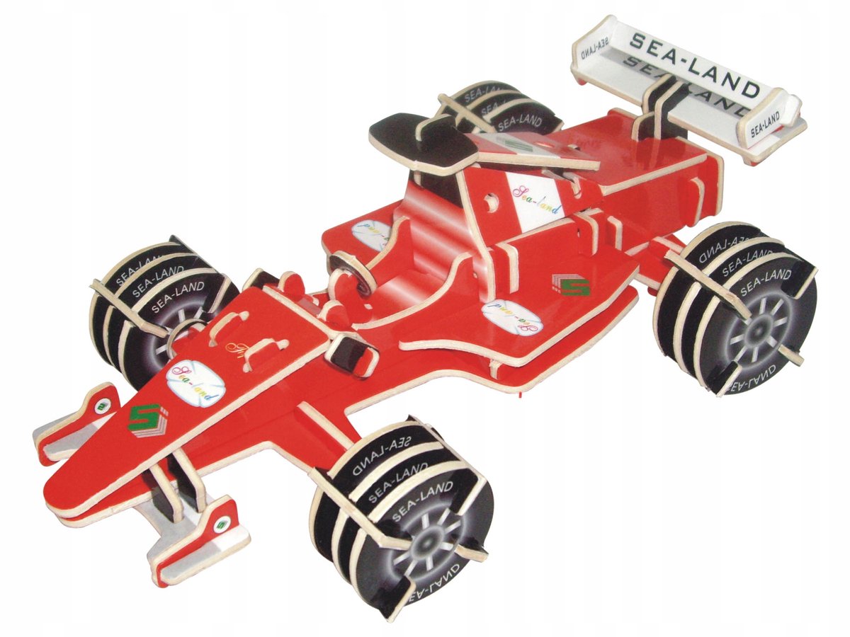 3D Houten Puzzel Formule 1 Raceauto Bouwpakket PC081