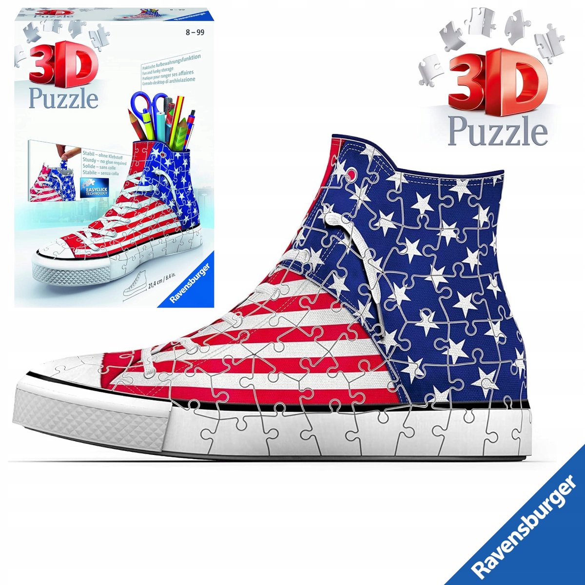 Ravensburger 3D Puzzel Sneaker 108 Stuks - Handige Opbergruimte