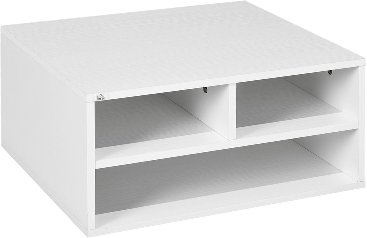 HOMCOM Printerkast - Spaanplaat - 47x40x22,5cm - Wit