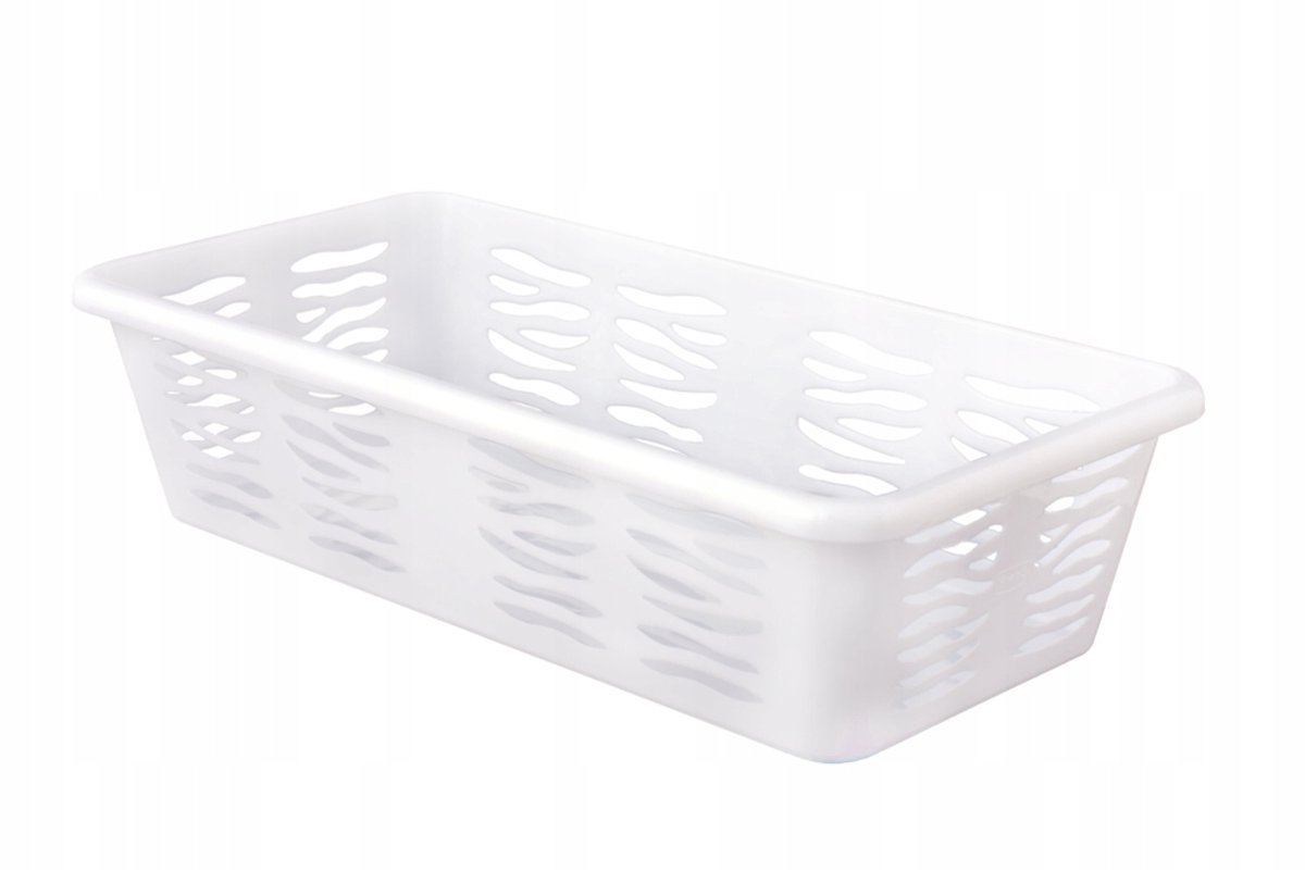 BranQ Zebra Opbergmandje Kunststof Wit - 25cm