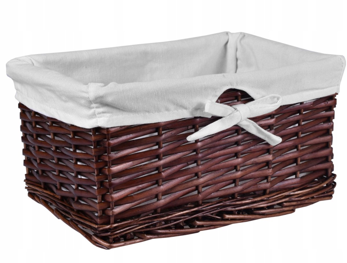 Handgemaakte Wikkelmand Organizer - 30cm Bruin