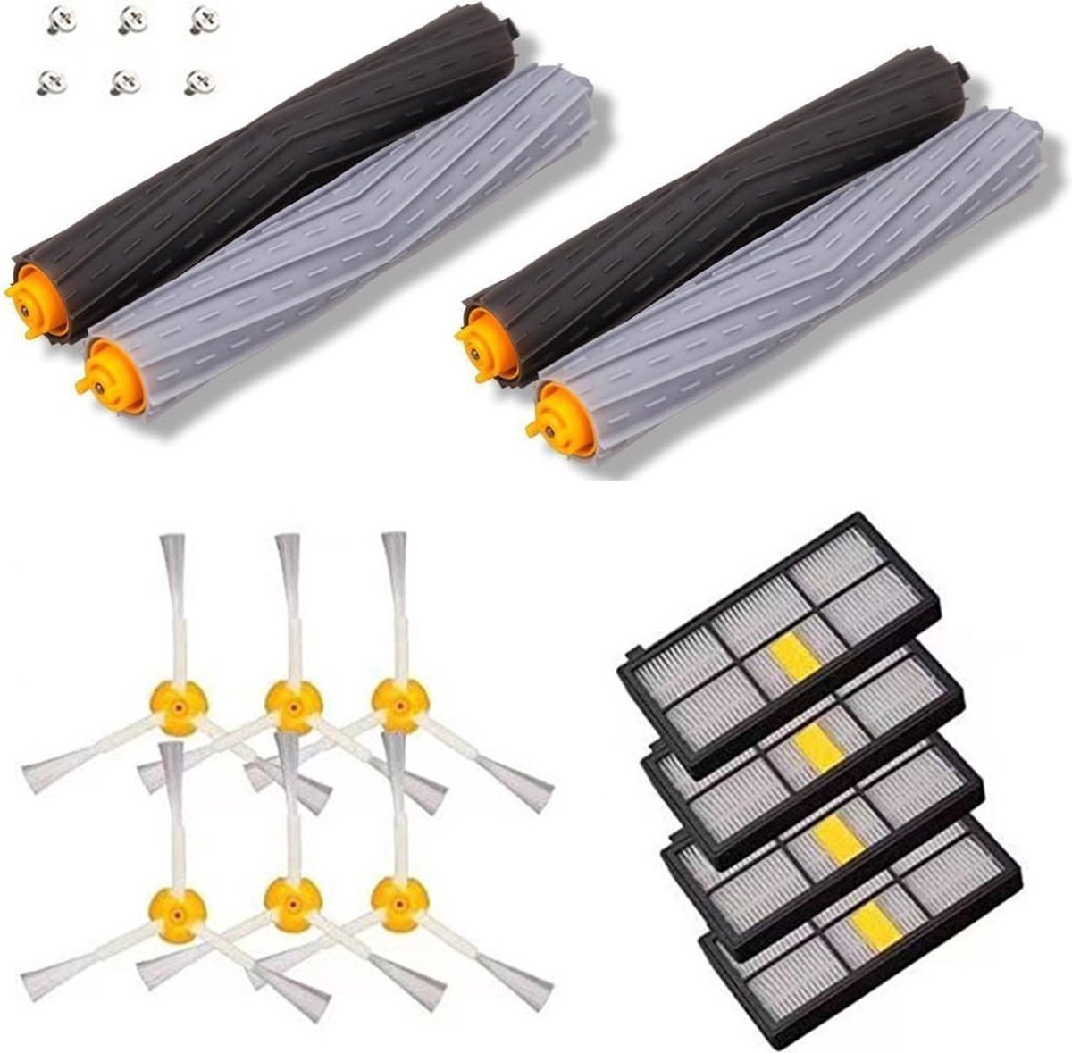 Onderhoud Kit geschikt voor iRobot Roomba Voor iRobot Roomba 980 960 896 895 886 880 871 866 865 860 850 805 800 Serie zijborstel rubber roller accessoires kit