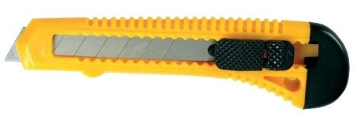 2x Werkmes - Afbreekmes - Interlock - Uitschuifbaar - Precisie snijmes - 18mm - Jonyx