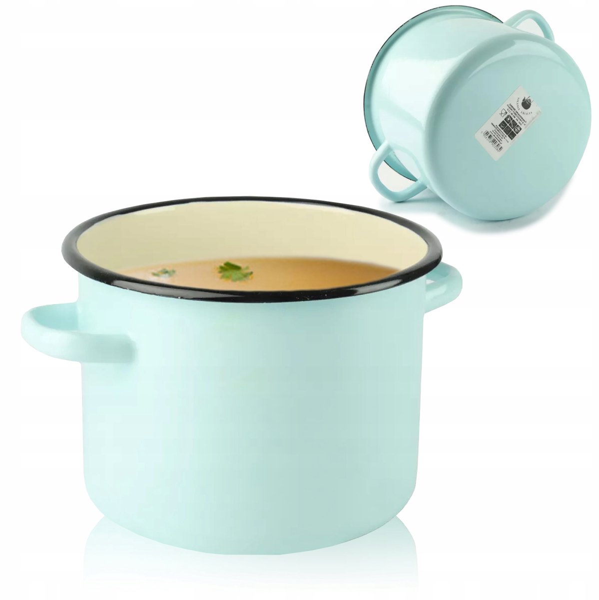 Emmer 5,5L Turquoise - Traditioneel, Glanzend, Gas & Inductie