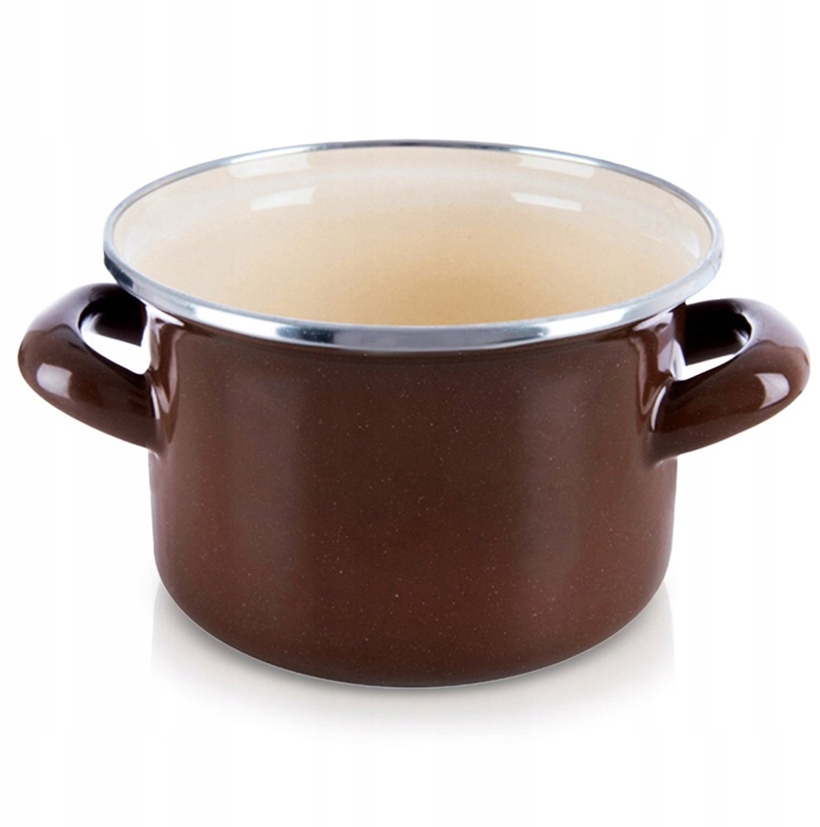 Bruine Emaille Pan 14 cm - 950 ml - Verzonden voor alle doeleinden