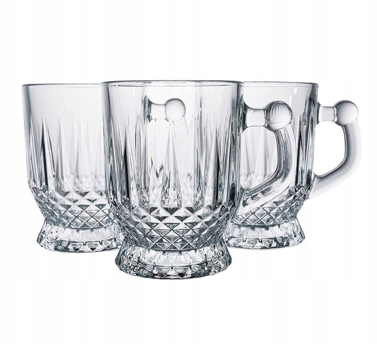Istanbul Glazen met Handvat - Dik Glas - 140 ml - Set van 6