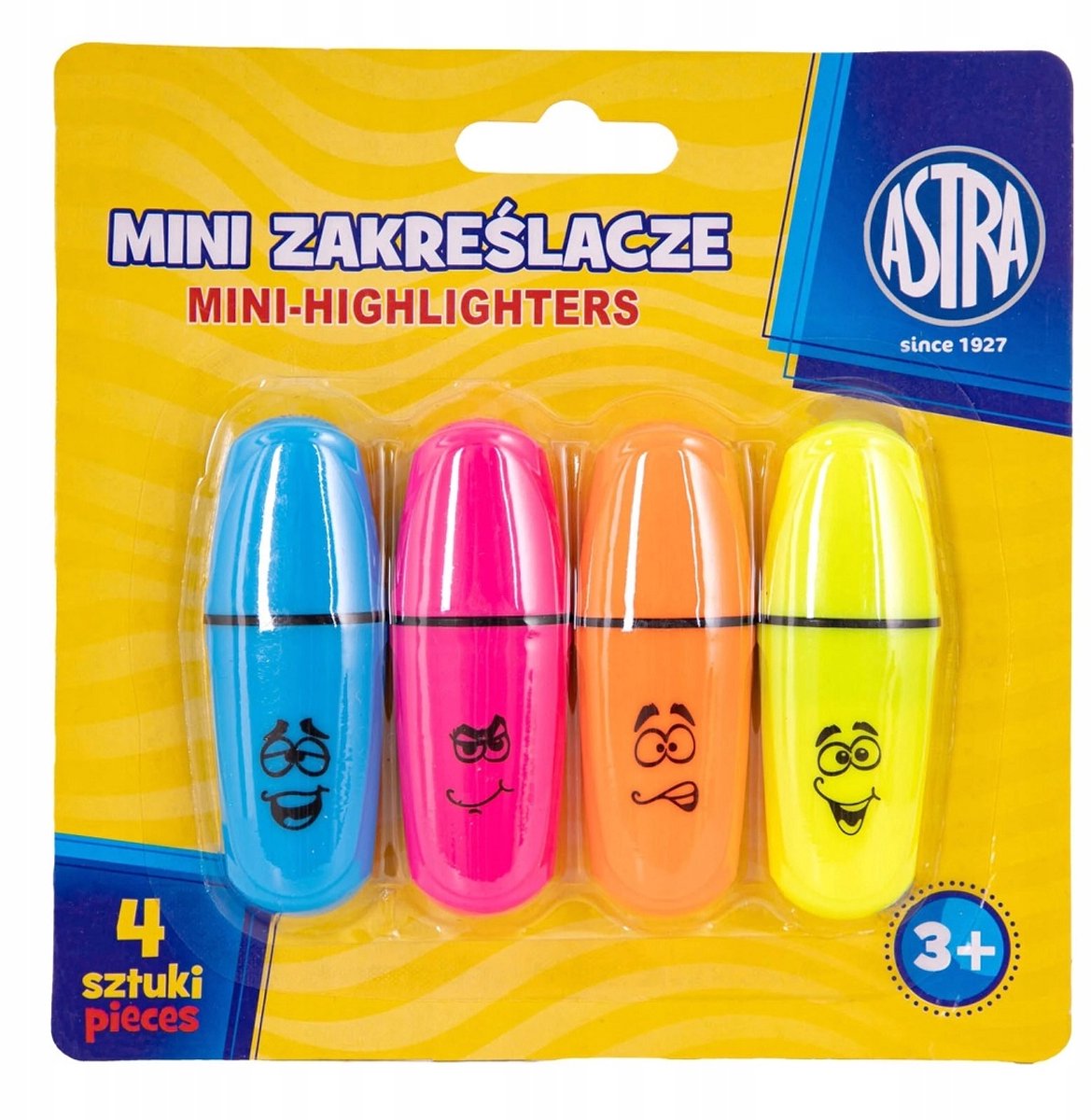 Astra Mini Markeerstiften Set - 4 Kleuren