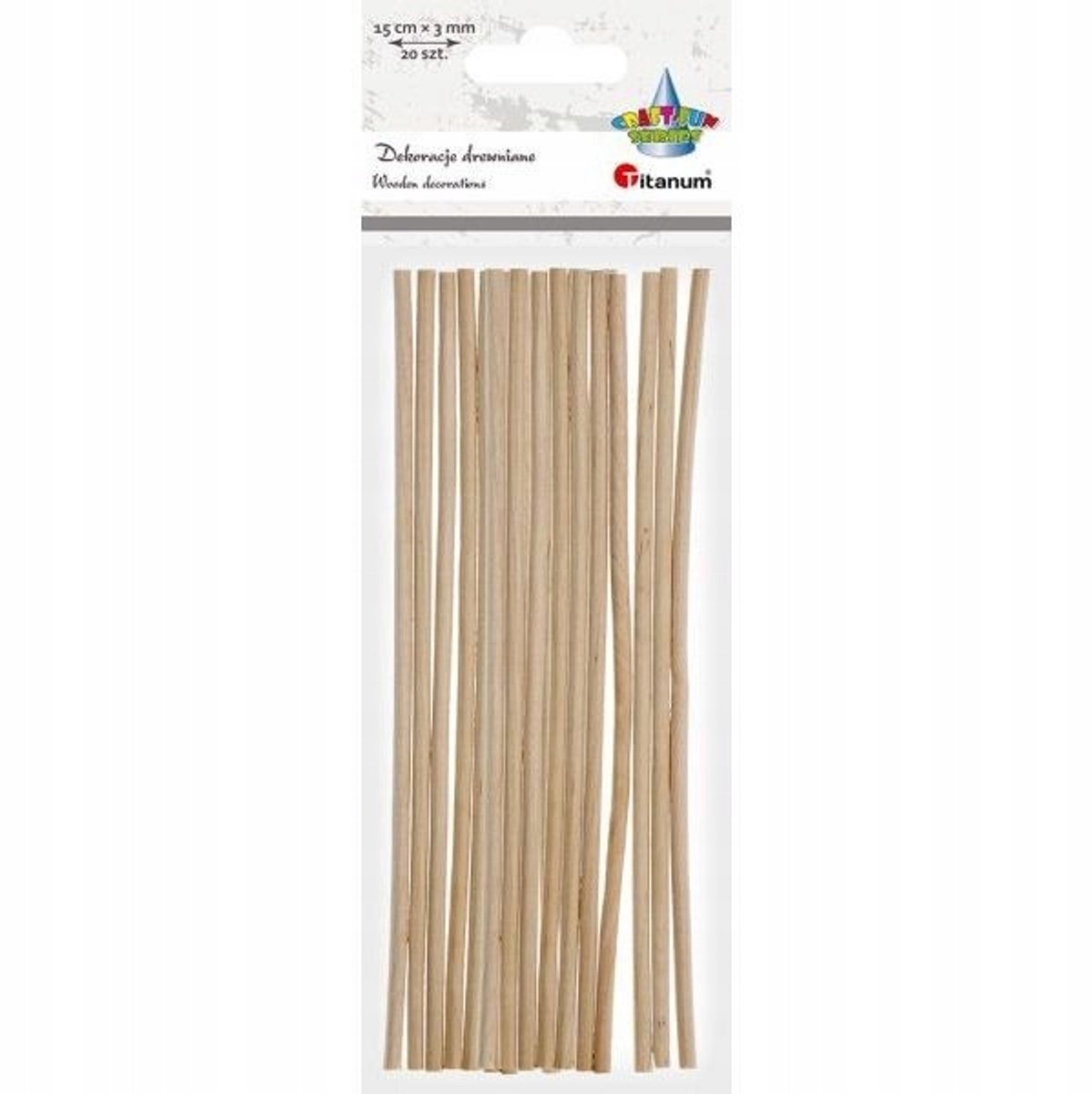 Creatieve Houten Stokjes Rond 15cm Ø3mm - 20 stuks