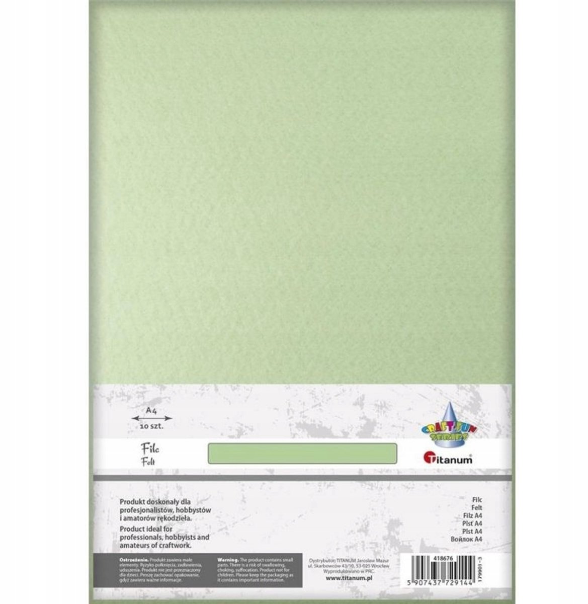 Decoratief Vilt A4 Pistache Groen Titanum - 1 Stuk