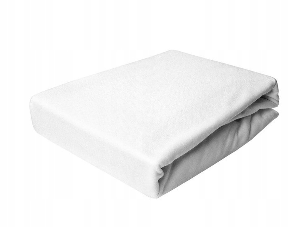 Jersey Hoeslaken met Elastiek 80x200cm Wit - Ademend & Zacht
