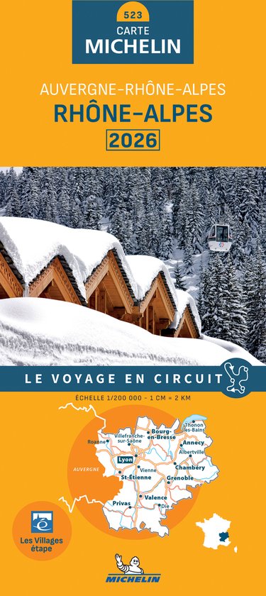 Michelin Wegenkaart 523 Rhone-Alpes 2026 - cover