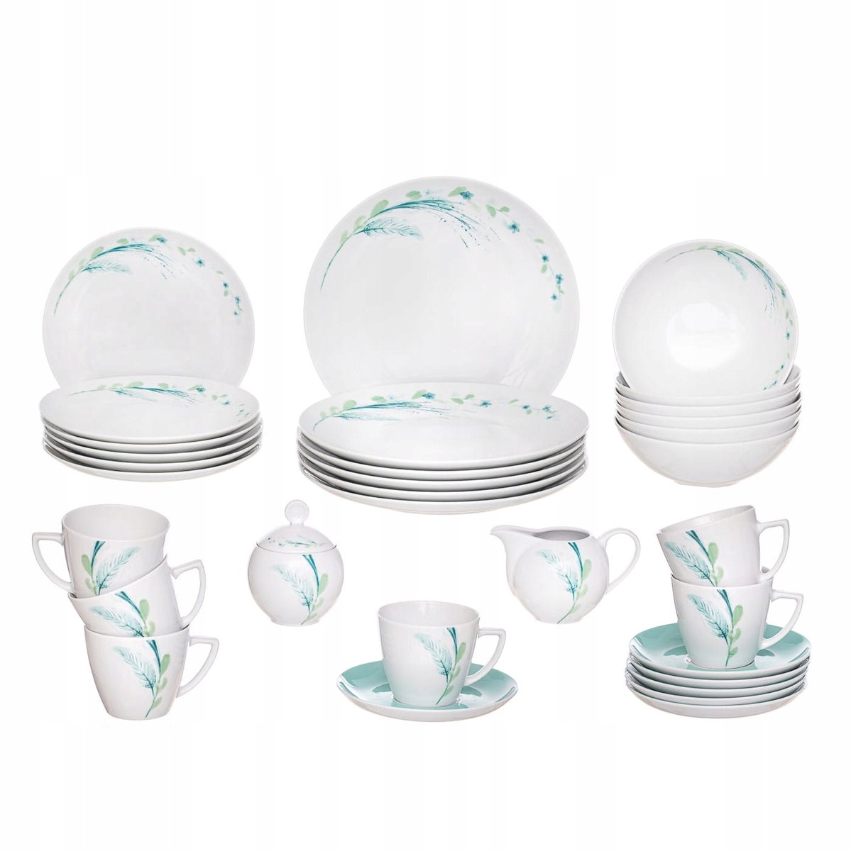 Ljubljana BOSS Servies 6 personen 32-delig AQUA FLOW - Eet- en Koffieservies