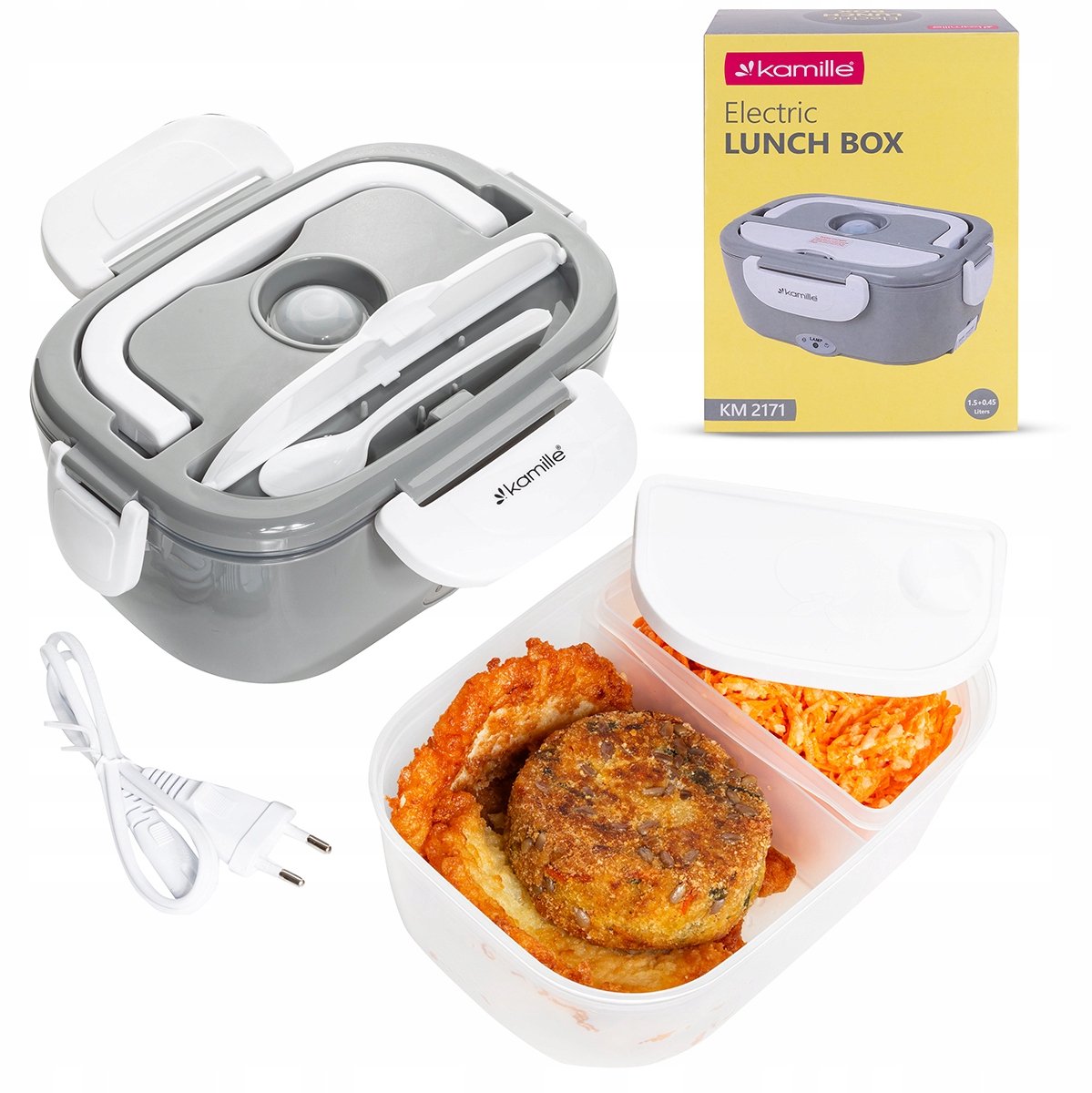 Kamille Elektrische Lunchbox 1.5L - Warm Eten Onderweg