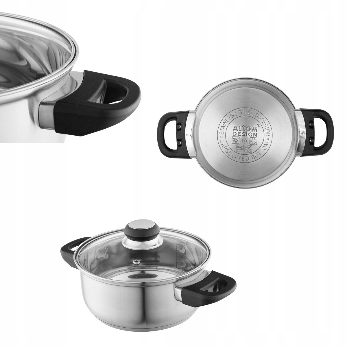 Altom Design Emilio Inductie Pan met Deksel - 1.9L RVS