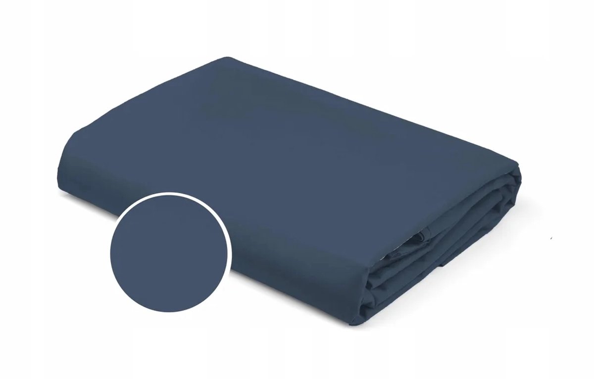 Hoeslaken Satin 120x200 cm - Denim Blauw - Katoen