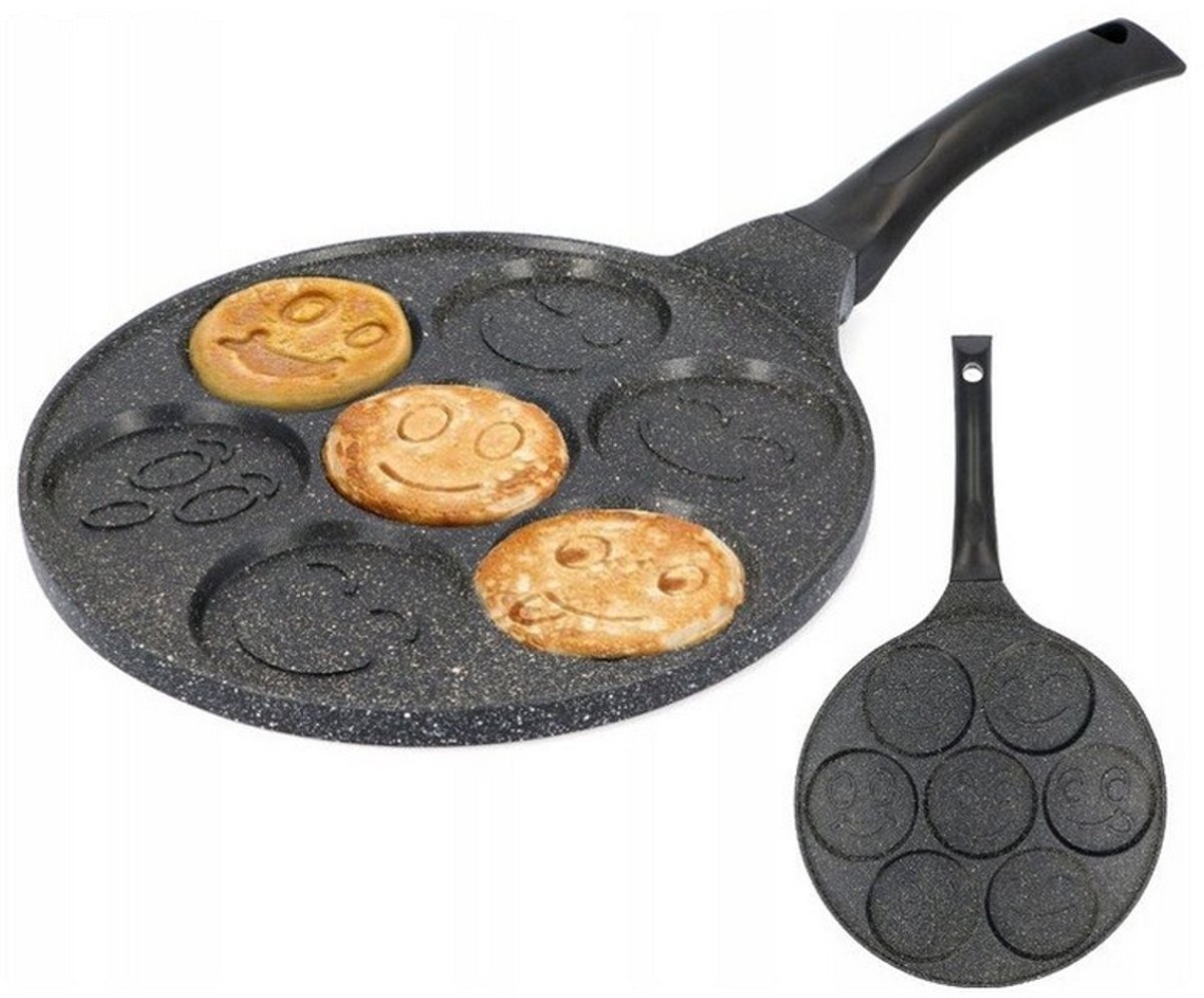 Pan met 7 smiley gezichtjes voor pannenkoeken en eieren - 27cm