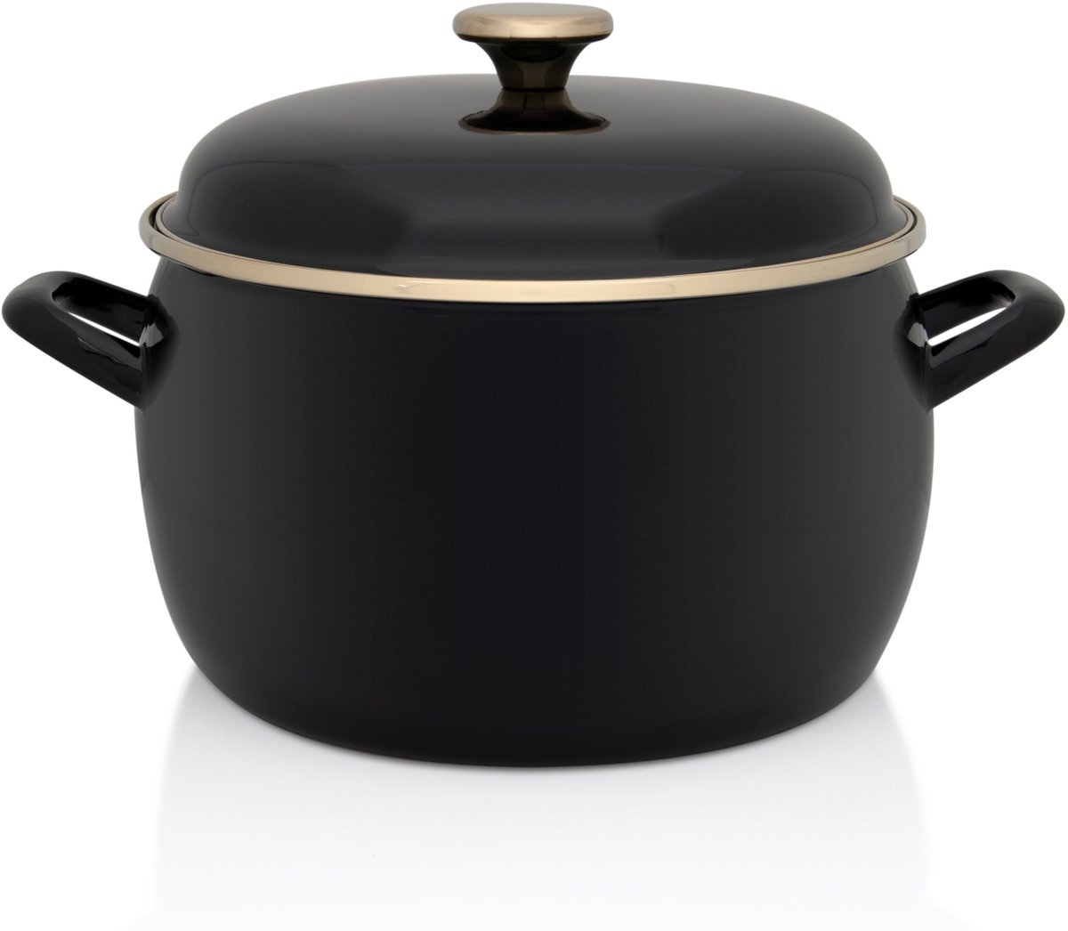 Emmeren Pan 24cm 7.5L Zwart - Klassiek Vintage Design