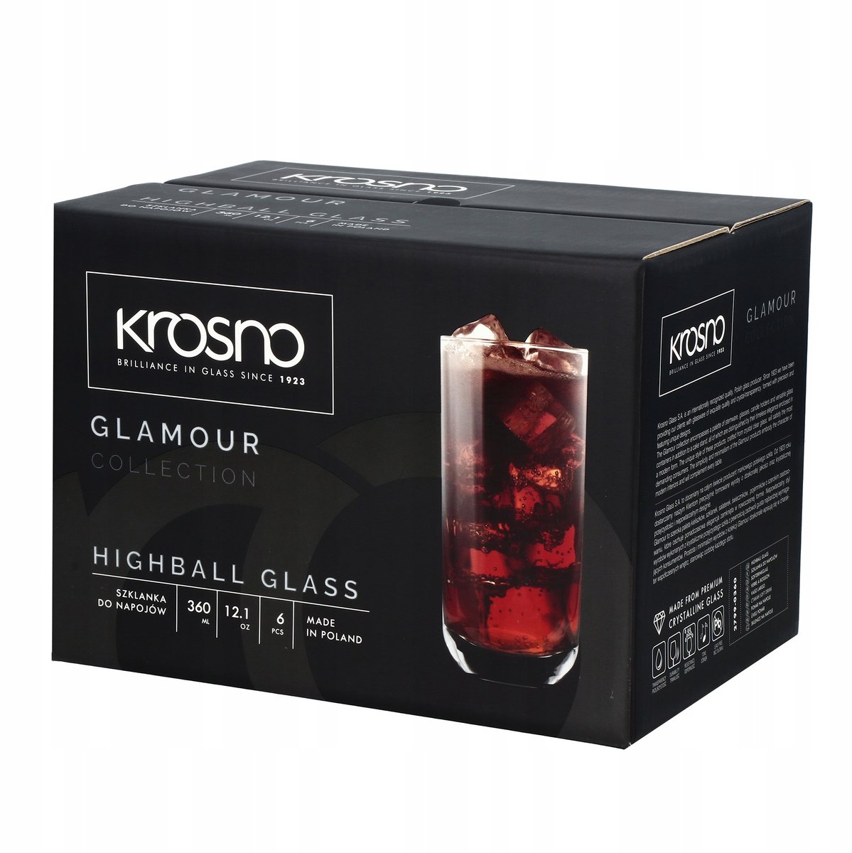 Krosno Long Drink Glazen 360ml - Set van 6