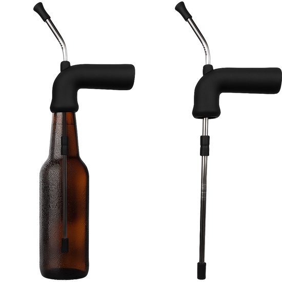 Bier Snorkel Zwart - Biersnorkel - Rietadt - Bierriet - Dispenser - BierBuis - Bierkanon - Bierspel - Feestpakket - Feest - Feest adtributen - Spieskanon - Bierpong - Dranktrechter - Drankspel- Bier Cadeau - Bier Accessoires - Bier Gadgets