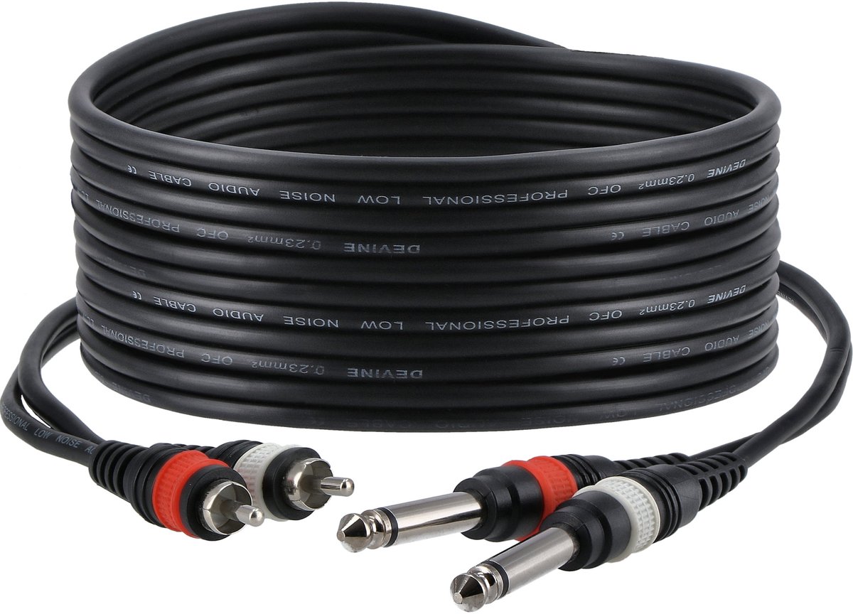 Devine VA3030 2x jack male - 2x RCA male 3 meter
