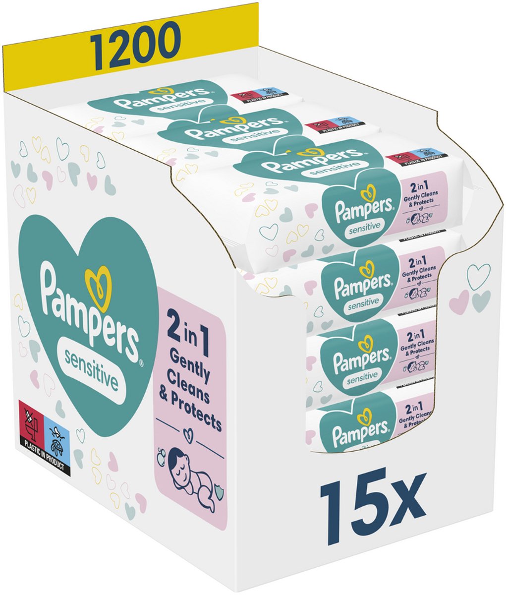 Pampers Sensitive Billendoekjes - 1200 stuks