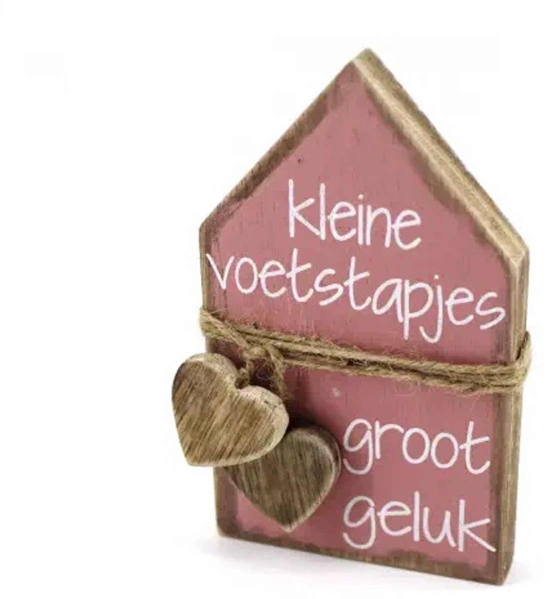 Kraamcadeau - Huisje - 20x12.5 cm - Geschenk - Baby - Meisje