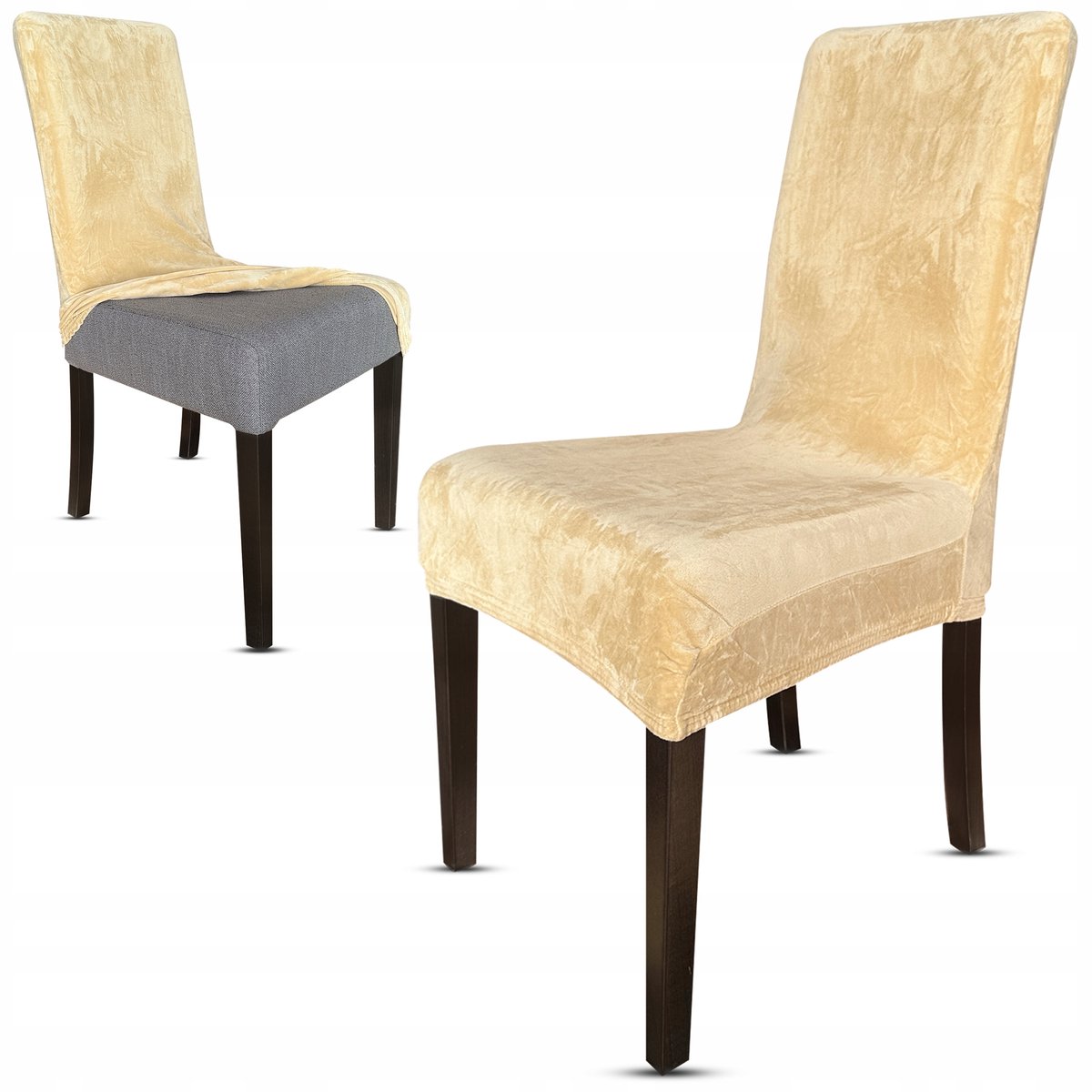 Universele Stoelhoes Velours - Sterk Beige