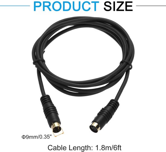 GINTOOYUN Din 8Pin naar 2RCA Kabel 9,84 Inch 8Pin Din Mannelijke Plug naar 2RCA Vrouwelijke Audio Adapter Kabel voor Muziekinstrument Audio Apparatuur MIDI-apparaat ect (9,84