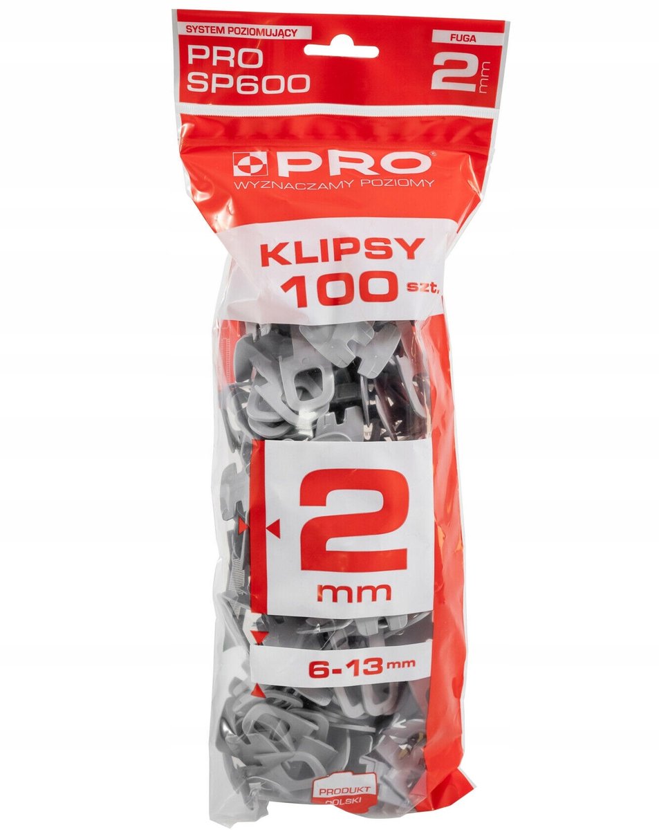 PRO-SP600 Tegelsysteem Clips 2mm - 100 Stuks per Zak