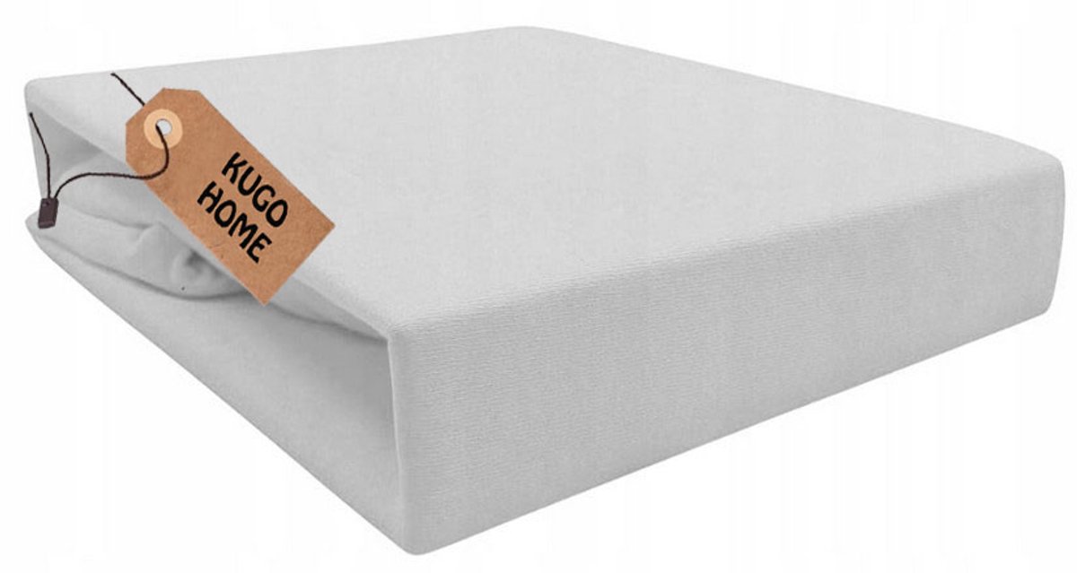 Jersey Hoeslaken met Elastiek 160x200 cm Katoen Grijs