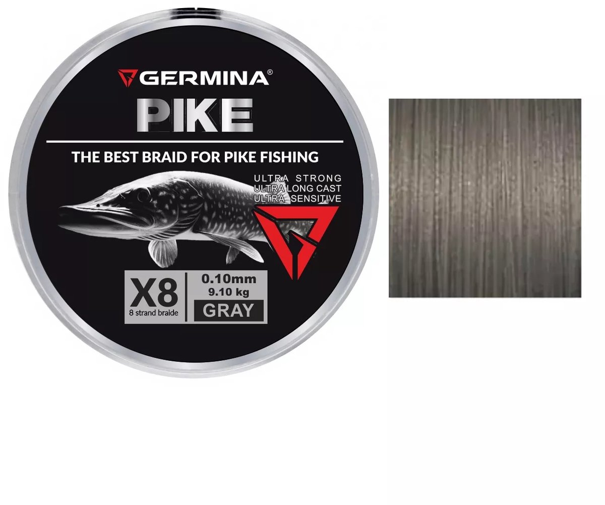 Germina Pike Spinn Braid X8 Vislijn 0,10mm 9,10kg 150m