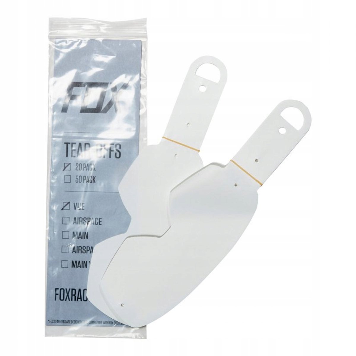 Fox Vue Standaard Goggle Tear-Offs Set - 20 Stuks Helder