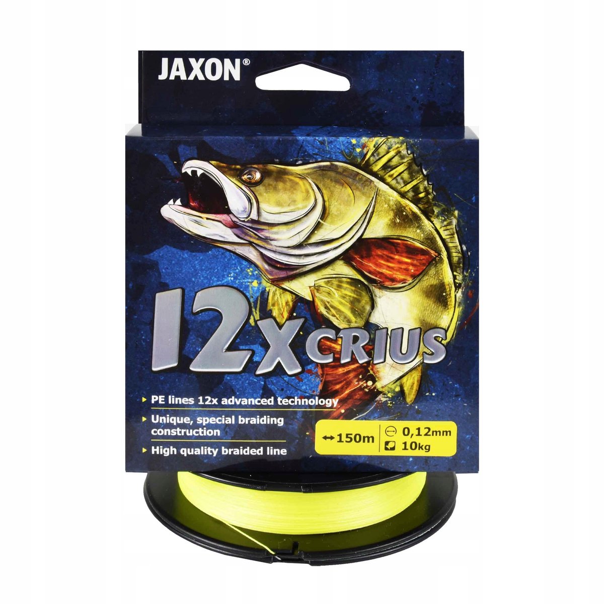 Jaxon Crius 12X Fluorocarbon Vislijn - 0,12 mm, 150 m, Fluo
