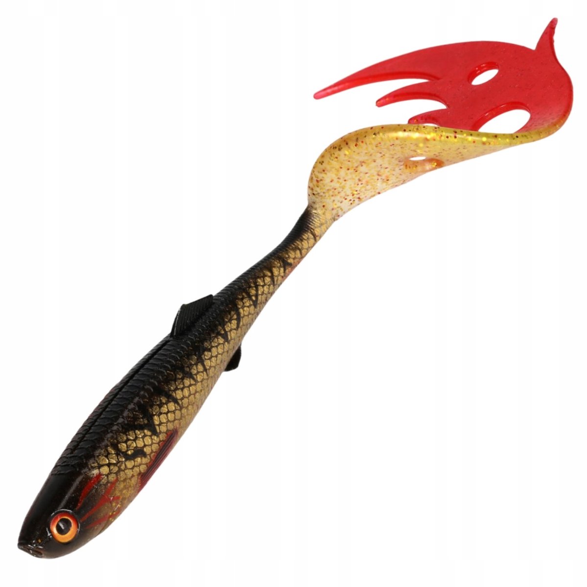 Mikado Sicario Pike Tail 10,5 cm - Rubberen kunstaas voor snoek en snoekbaars