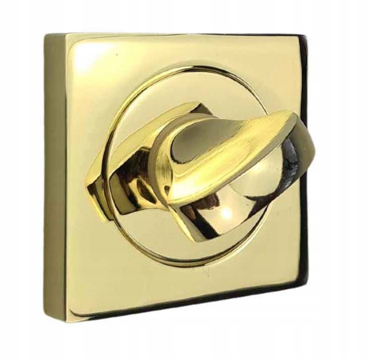 Vierkante Rozeta WC-deurkruk Goud Glanzend 50x50 mm