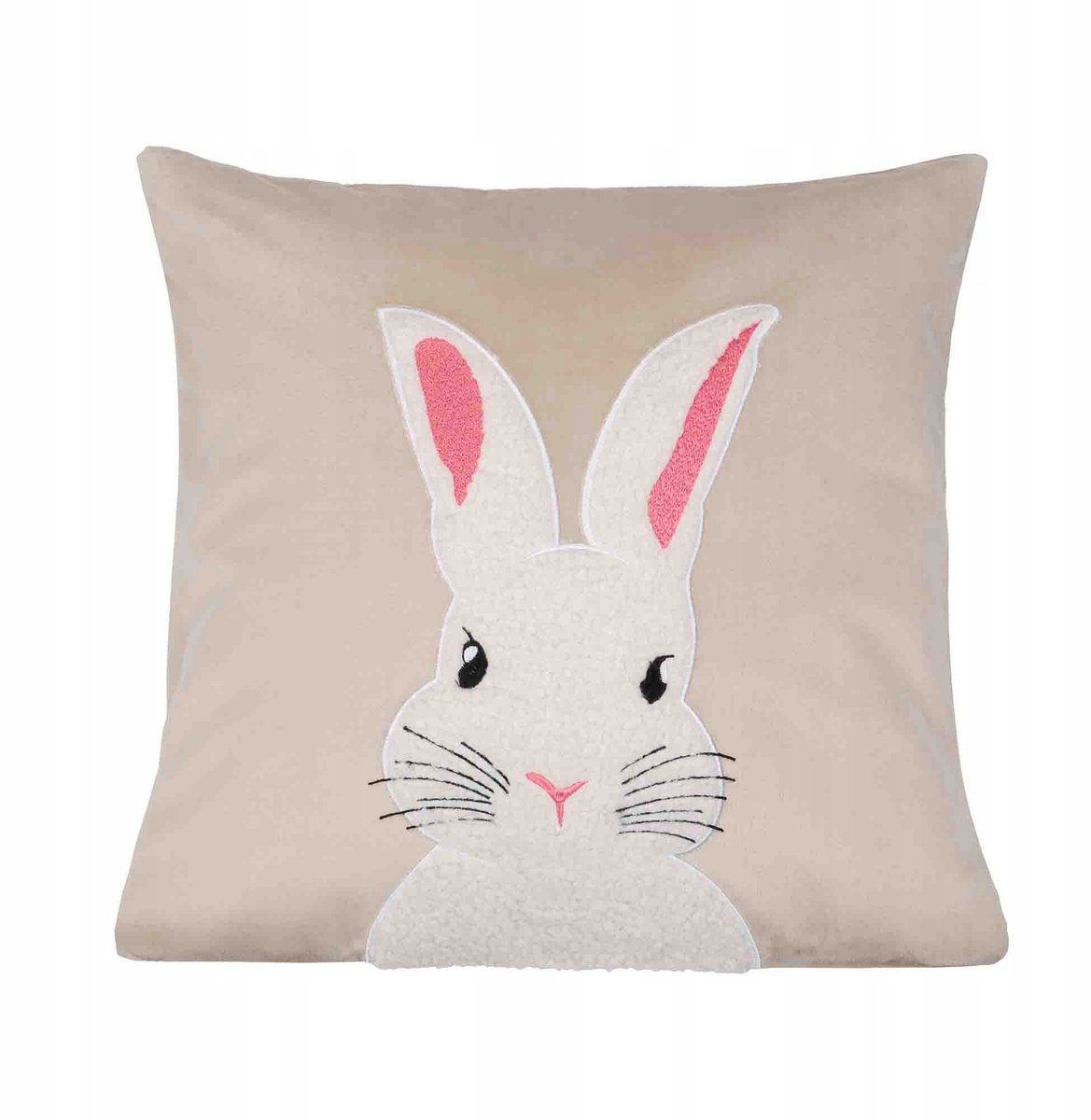 Paaskussenhoes Konijn met Staart 45x45 cm - Zacht & Decoratief
