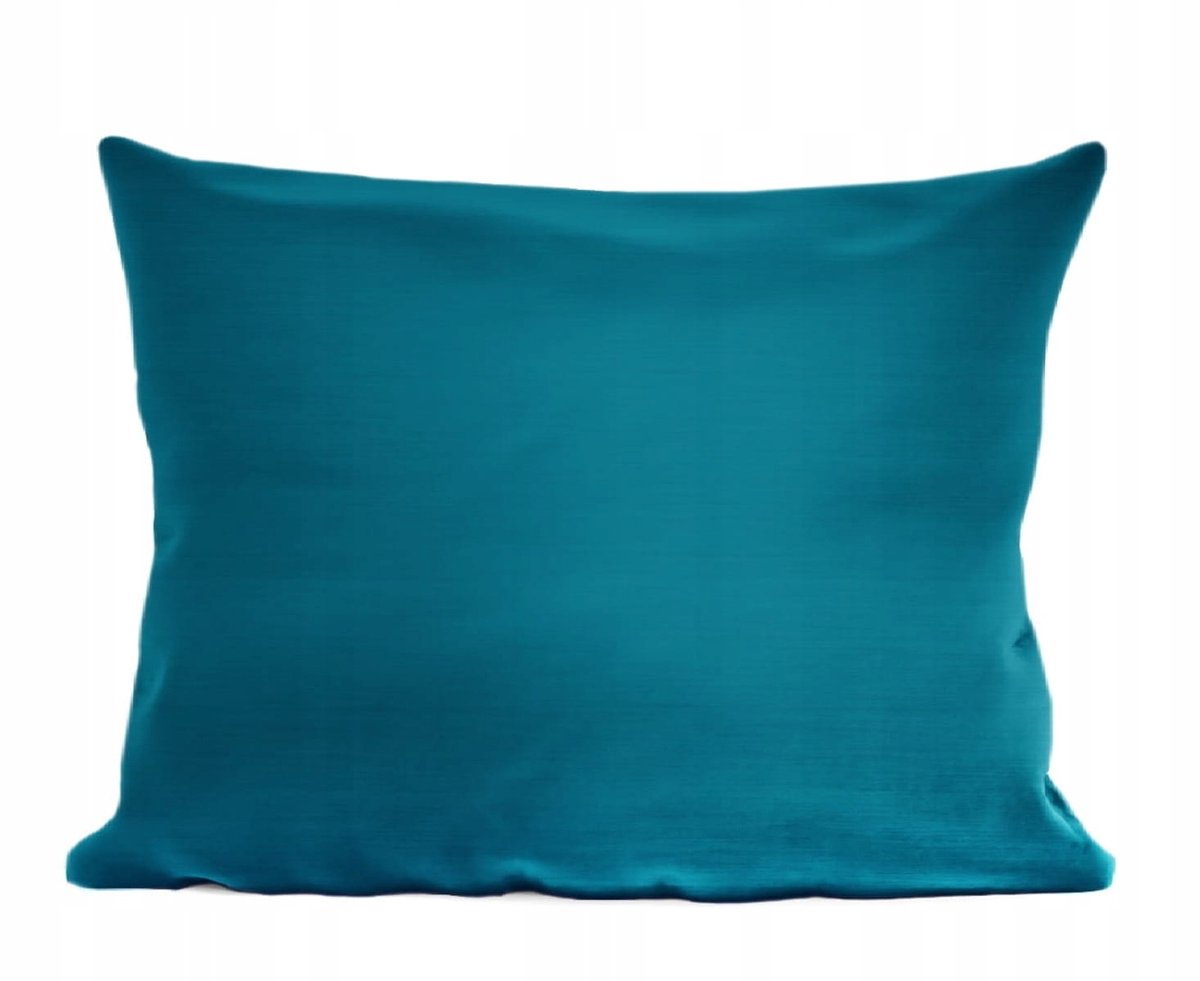 Donker Turquoise Satin Kussensloop 50x60 cm met Rits