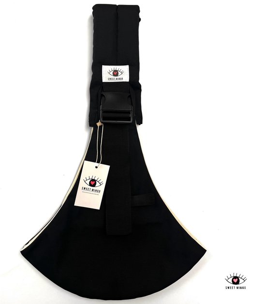 Sweet Mingo - peuter draagzak - zij- heupdrager - verstelbare carrier voor baby en peuter tot 15 kg - baby en peuter artikelen- simply black design