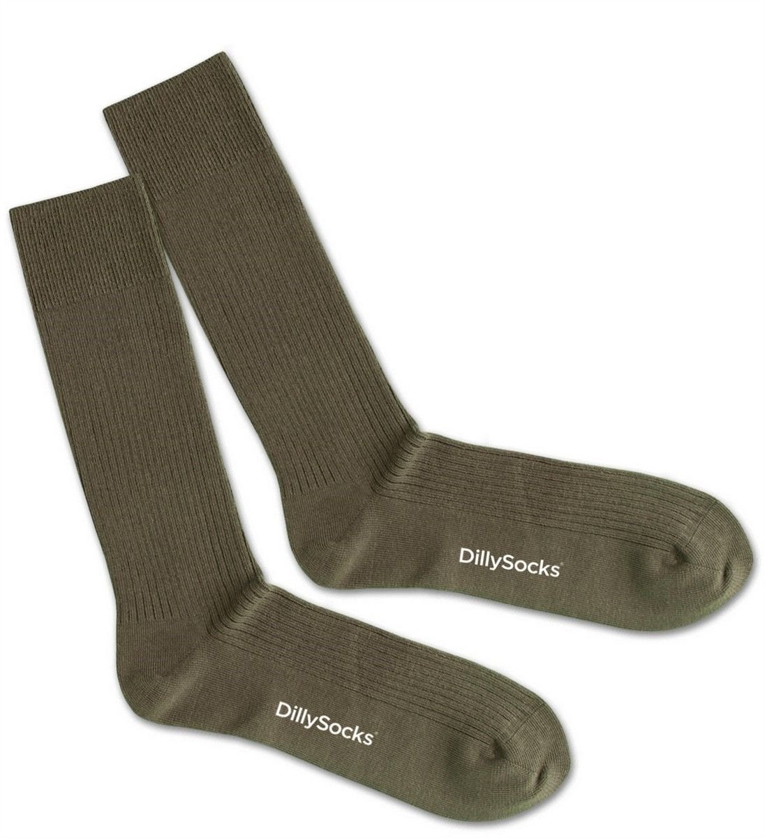 DillySocks Ribbed Olive Green Sock 41-46