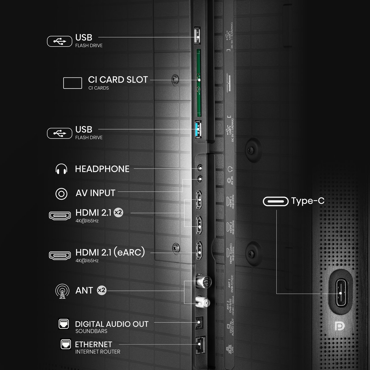 Hisense 65U8Q - 65 inch - 4K MiniLED - 2025 - afbeelding 3