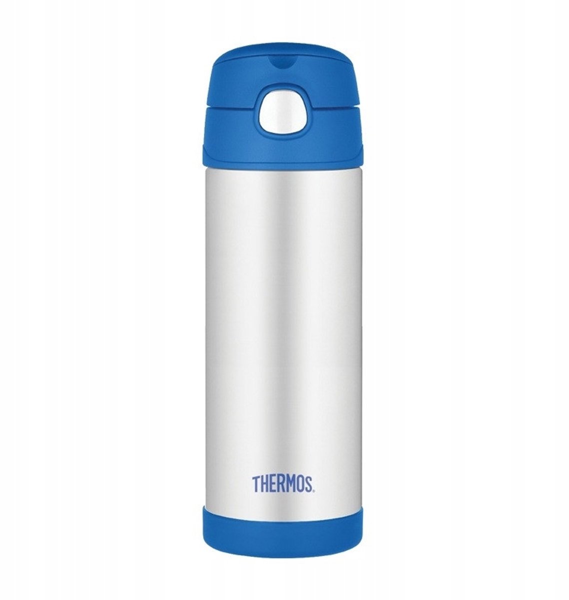 Thermos Funtainer Kinder Thermosbeker met Rietje - 0.47L Grijs